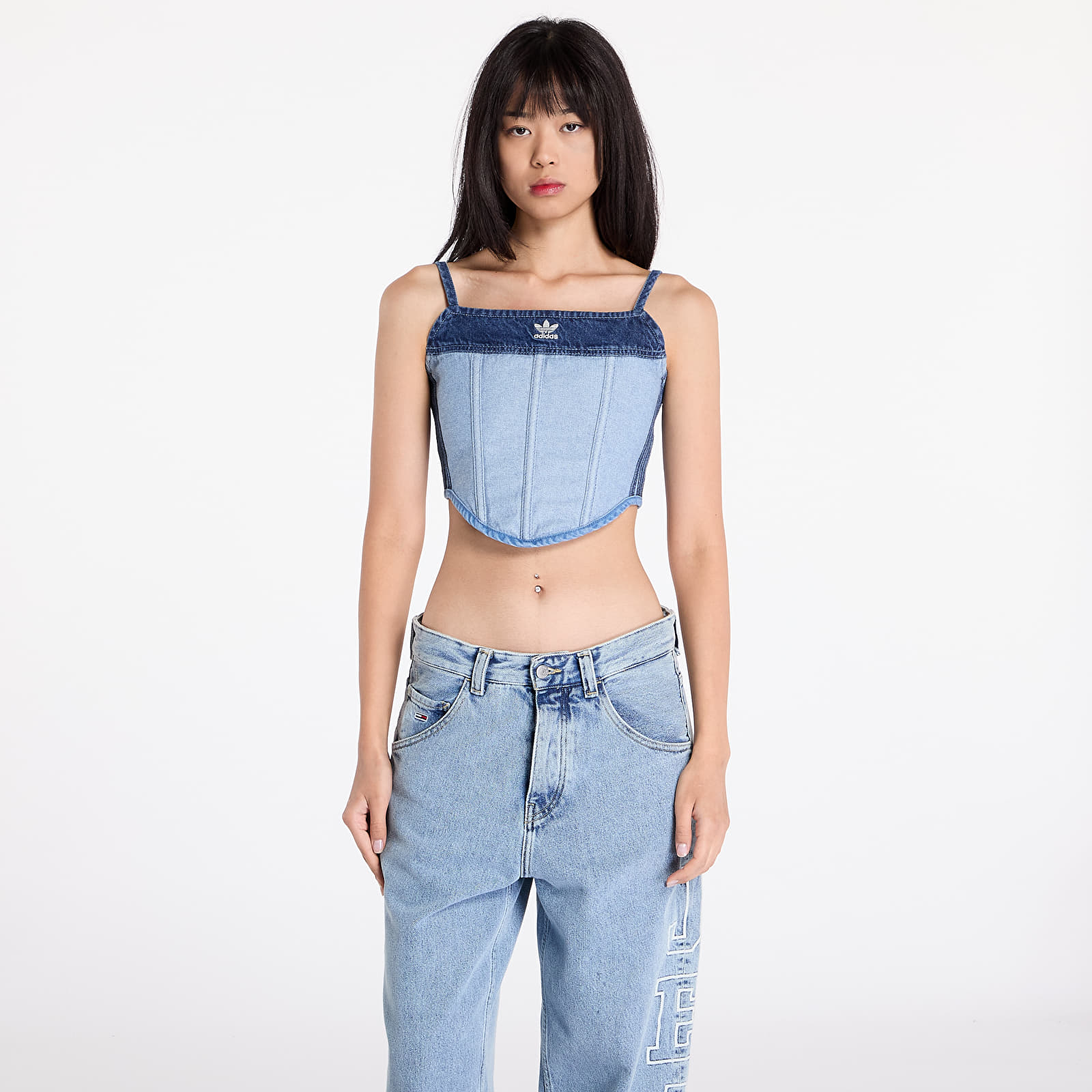 Women's tops adidas x KSENIASCHNAIDER Corset Medium Blue Denim/ Light Denim