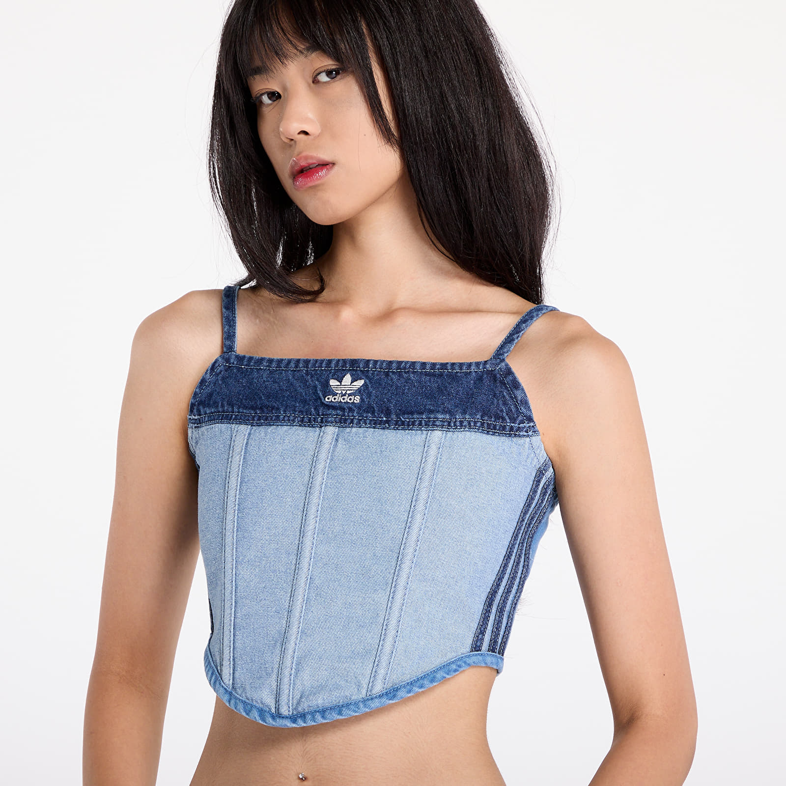 Women's tops adidas x KSENIASCHNAIDER Corset Medium Blue Denim/ Light Denim