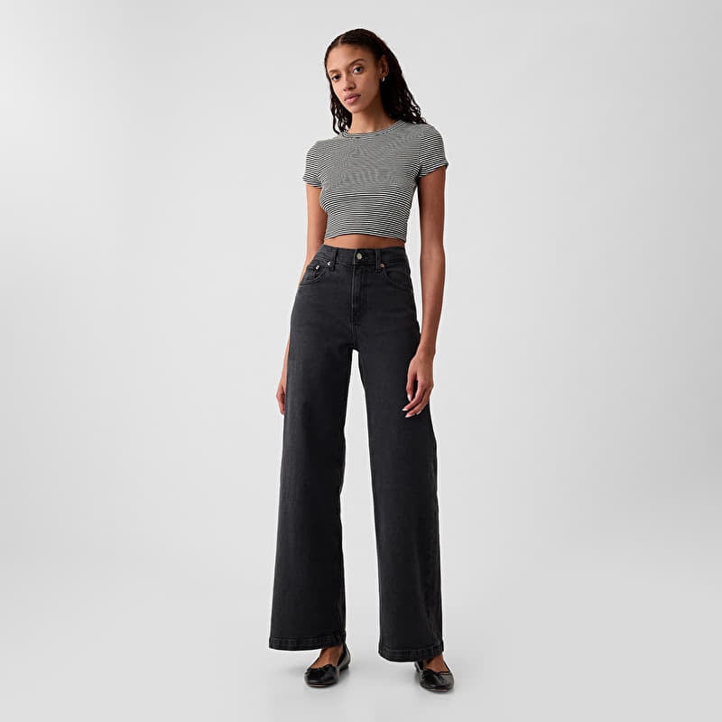 Džínsy GAP Stride Denim Pants Washed Black