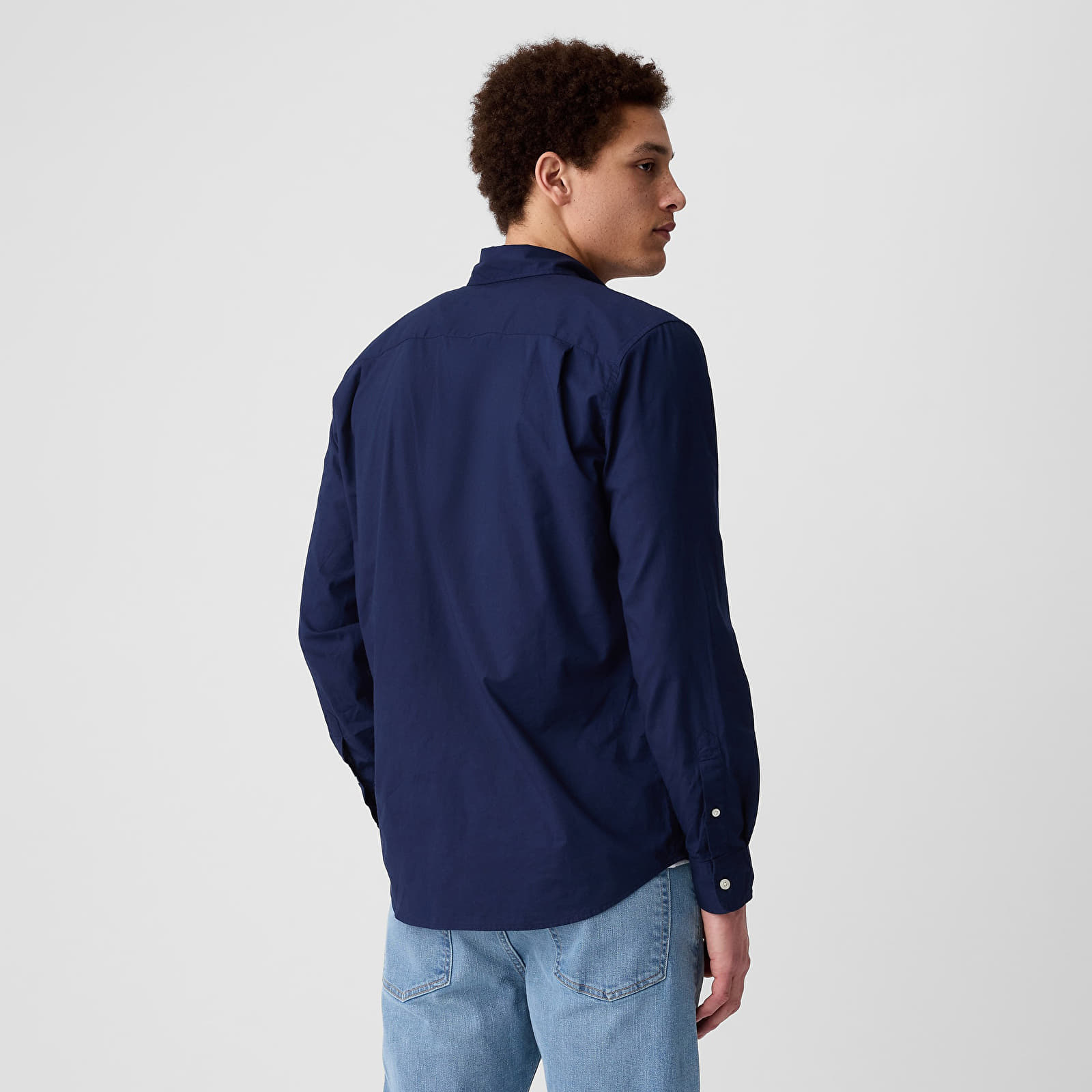 Overhemden GAP Slim-Fit Poplin Shirt Tapestry Navy