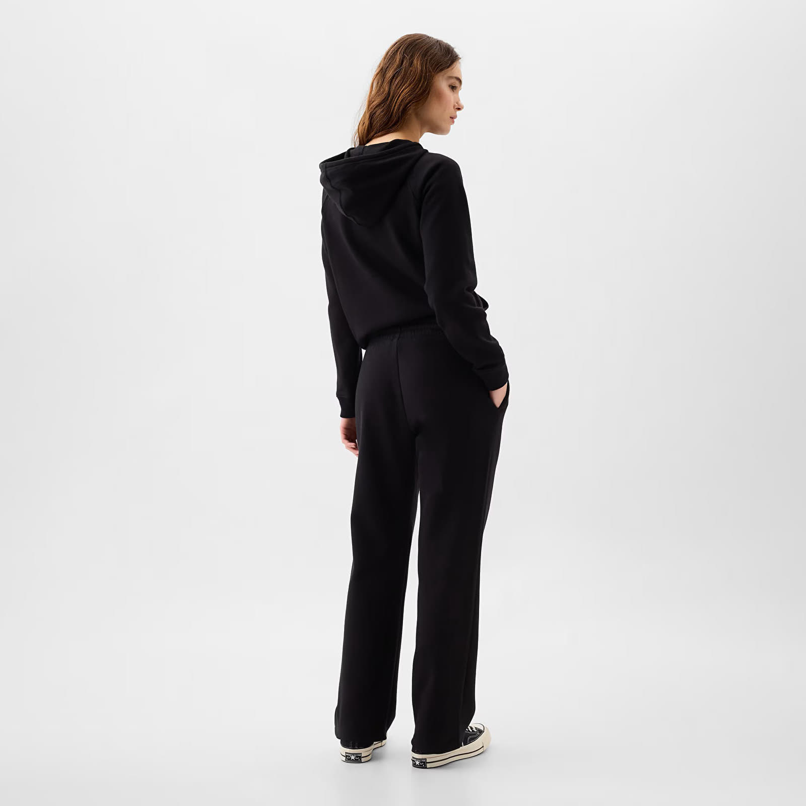 Women's Sweatpants GAP Logo Boot Sweatpants True Black