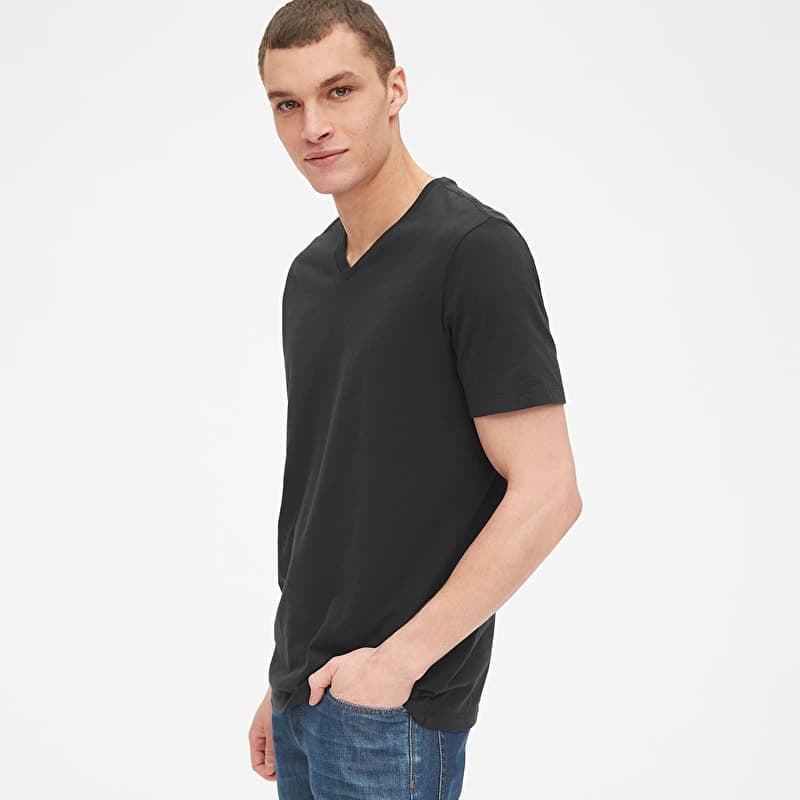 T-shirt GAP Classic Vneck Tee True Black