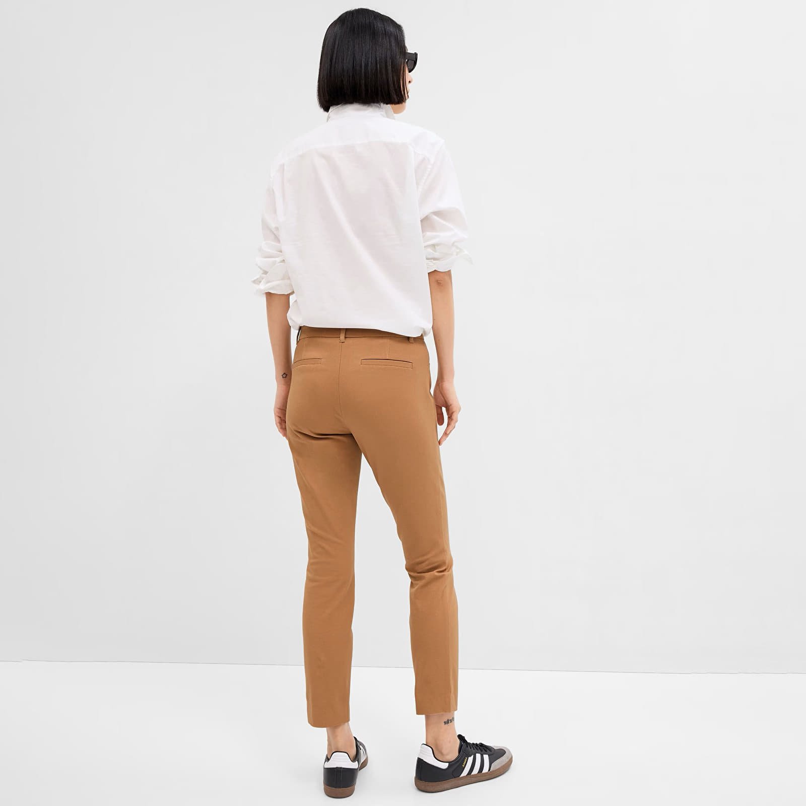 Dámské kalhoty GAP Skinny Ankle Bistrech Pants Camel Hair