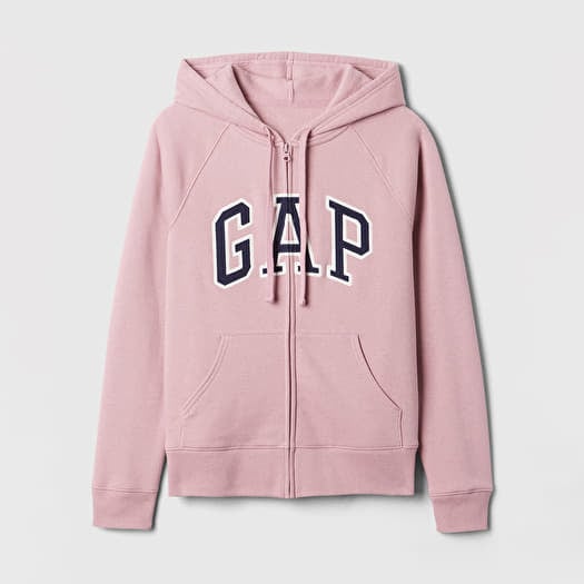 Women's Sweatshirts GAP Logo Fullzip Hoodie Lilas Pink | Queens Women's Sweatshirts GAP Logo Fullzip Hoodie Lilas Pink | Queens