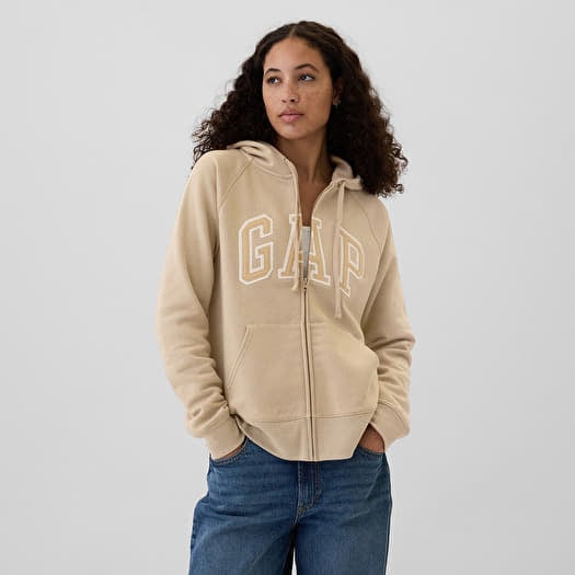 GAP Logo  Fullzip Hoodie Khaki