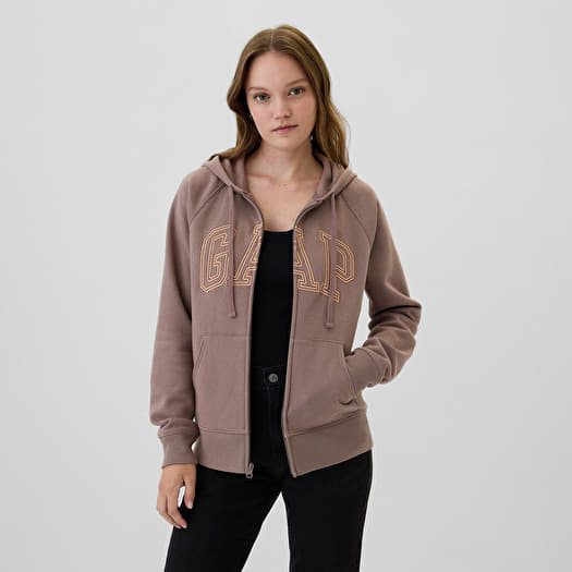 GAP Logo  Fullzip Hoodie Wassel/ Gold Lurex