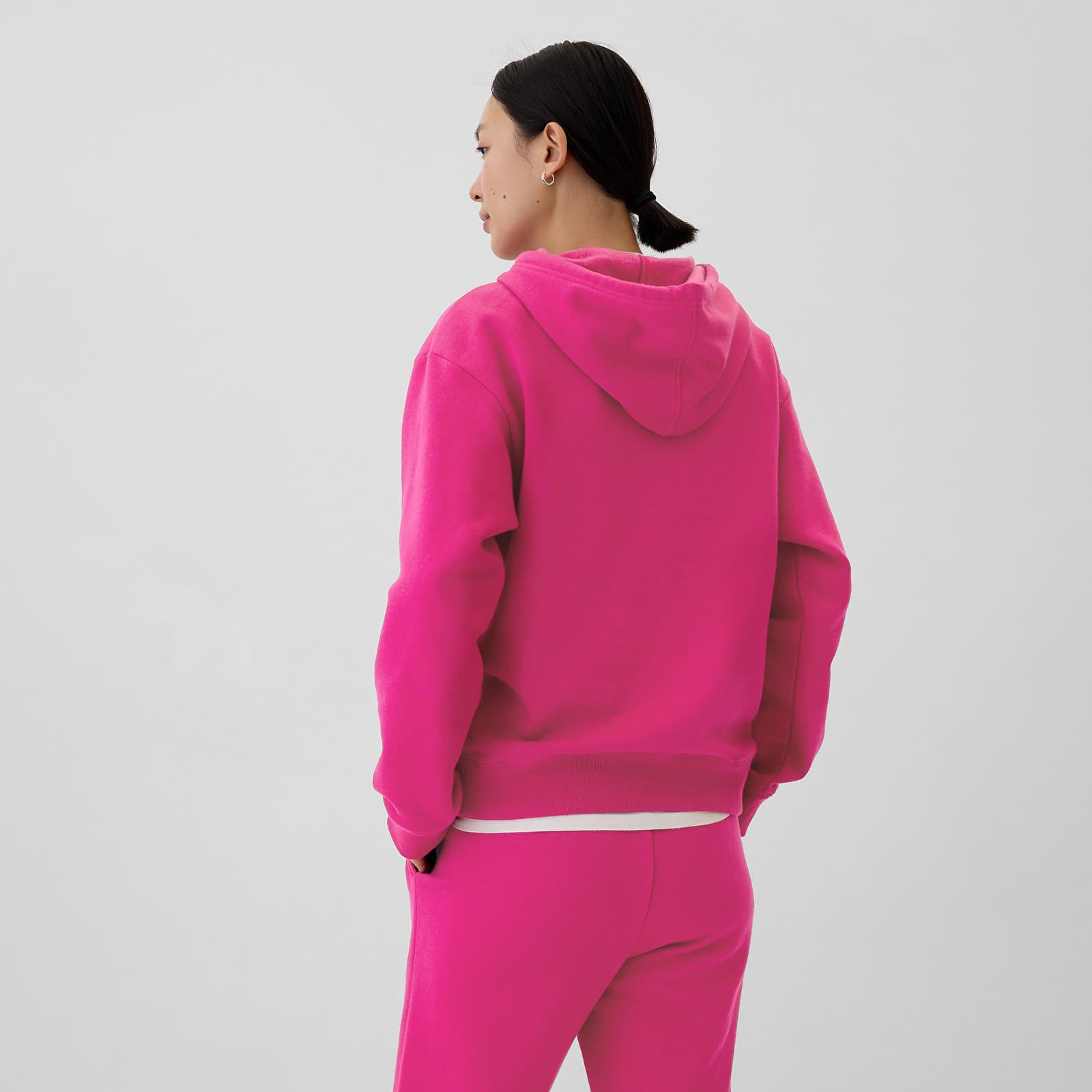 Hanorace pentru femei GAP Logo  Pullover Hoodie Bright Beet
