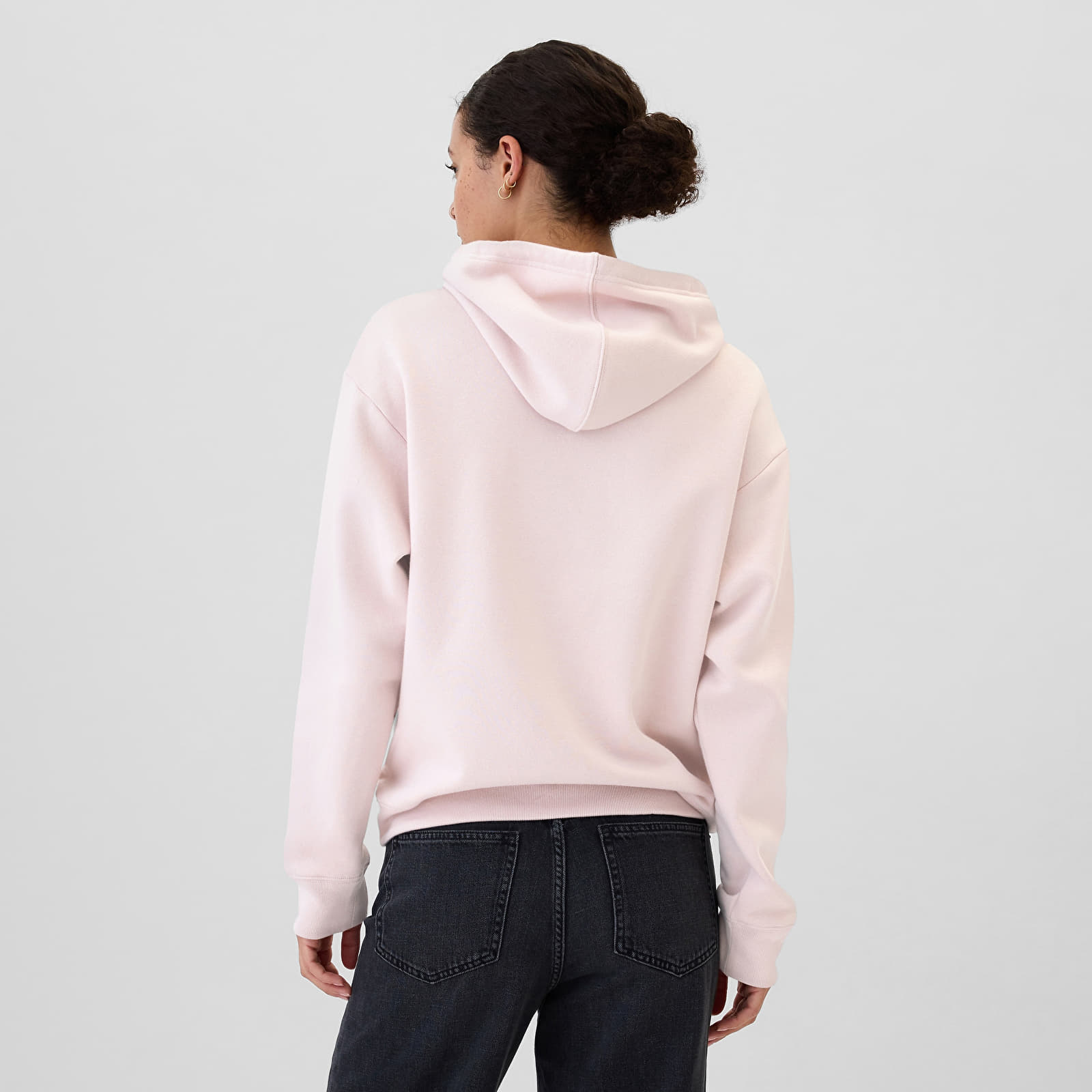 Women's Sweatshirts GAP Logo  Pullover Hoodie Dull Rose Satin