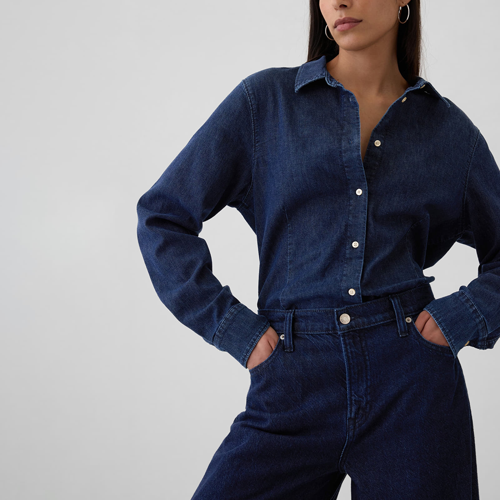 Jeans für Frauen GAP Baggy Denim Pants Rinsed