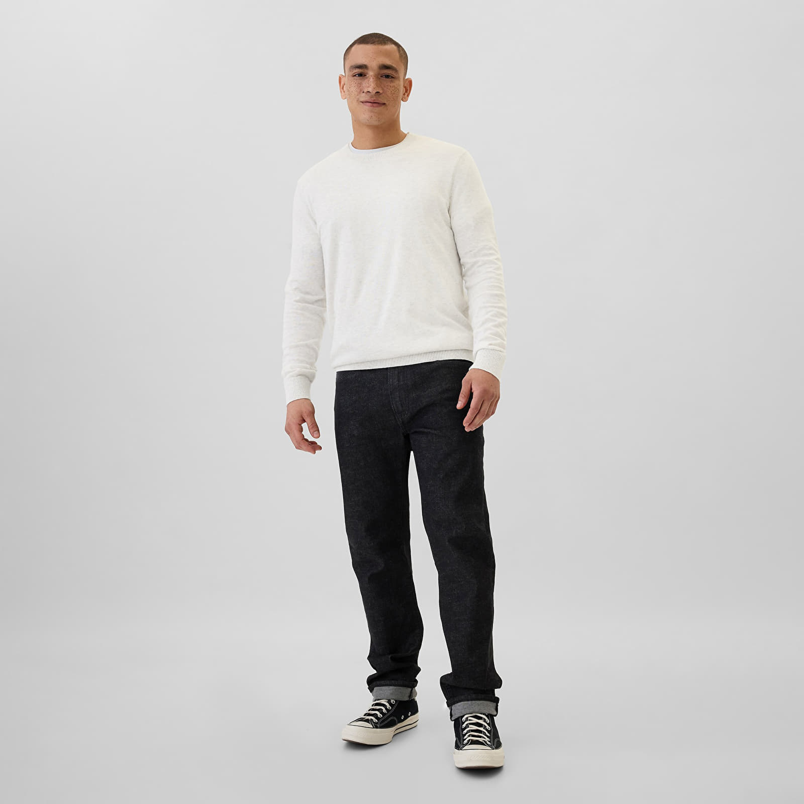 Ανδρικά πουλόβερ GAP Core Cotton Crew Cream