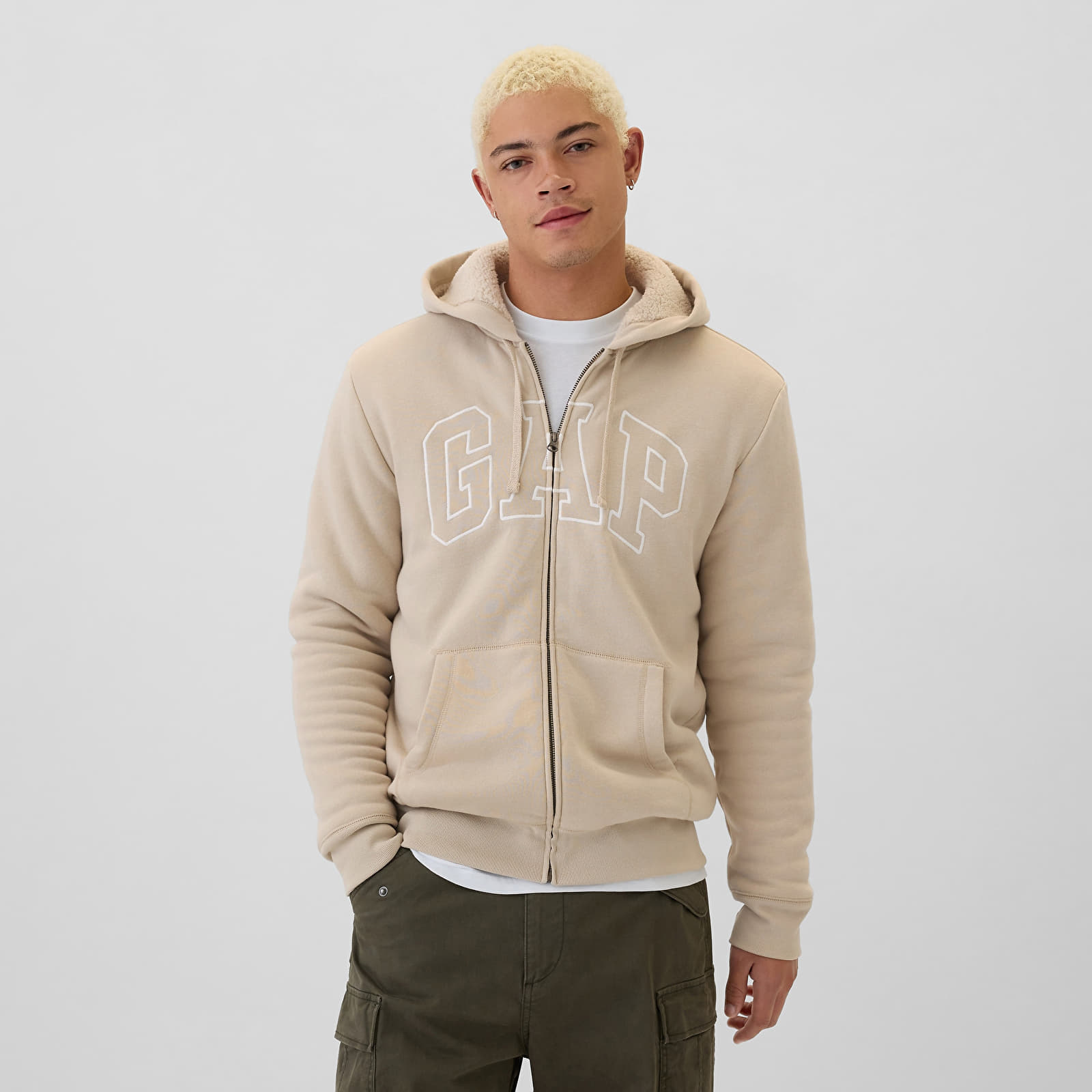 Sherpa lined hoodie gap on sale