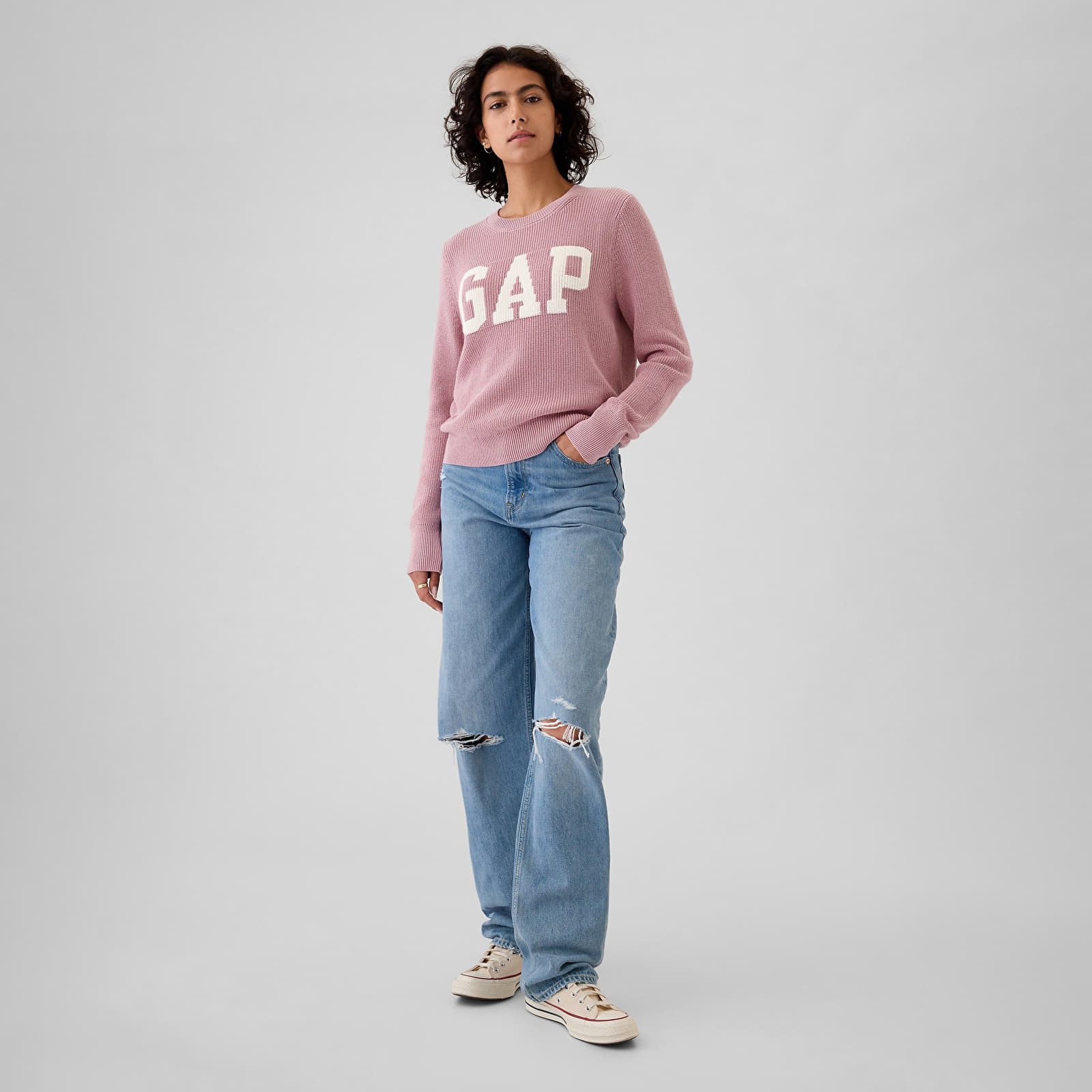 Women's Sweaters GAP Logo Sweater Lilas Pink