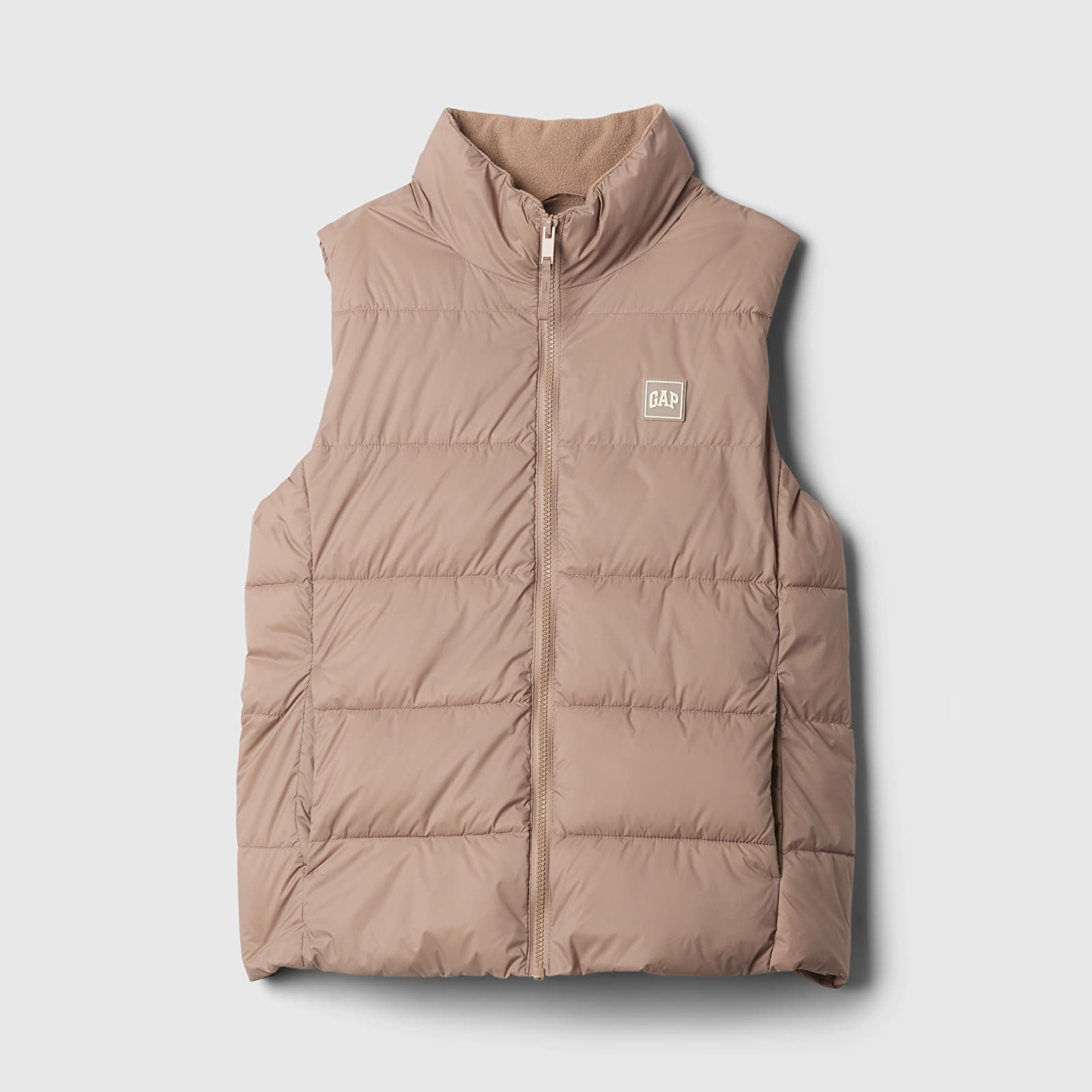 Women's cardigans GAP Logo Puffer Vest Warm Golden Brown