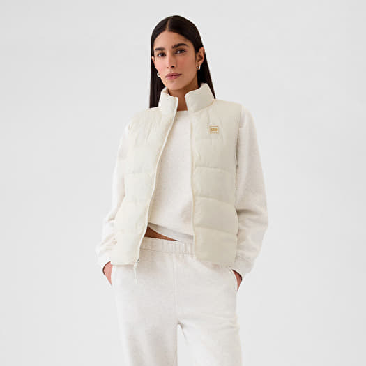 Womens puffer vest white outlet