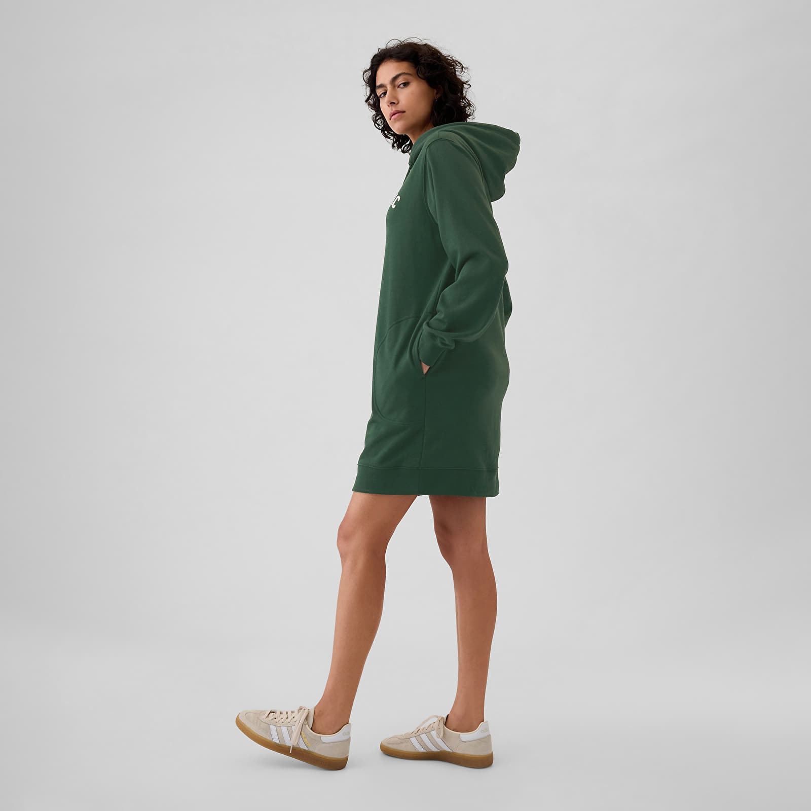 Dresses GAP Logo Hoodie Dress Essex Green