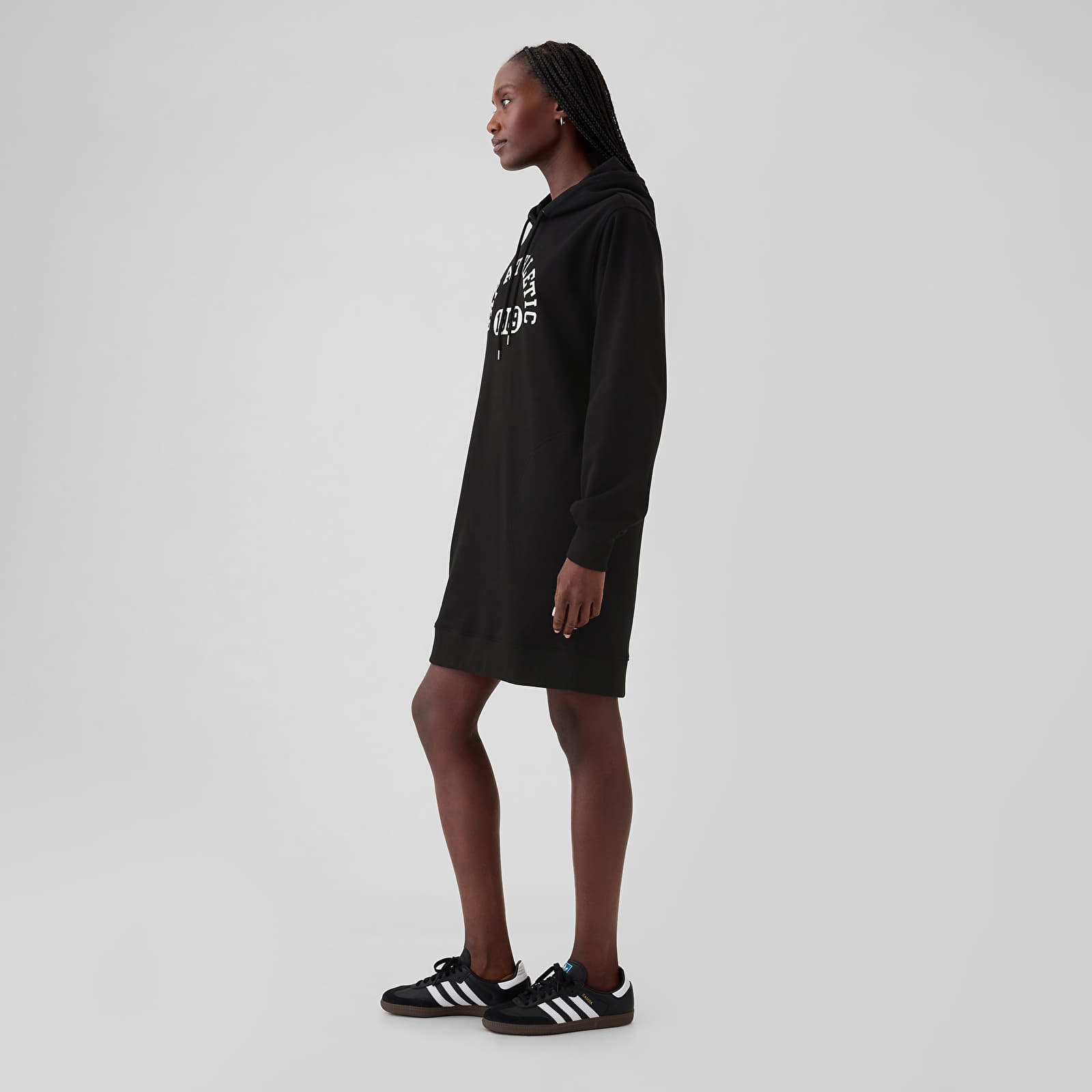Robes GAP Logo Hoodie Dress True Black