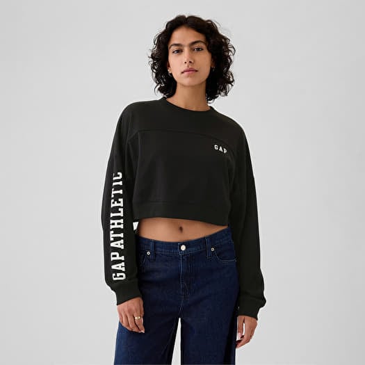 Hanorac GAP Crop Sweatshirt True Black