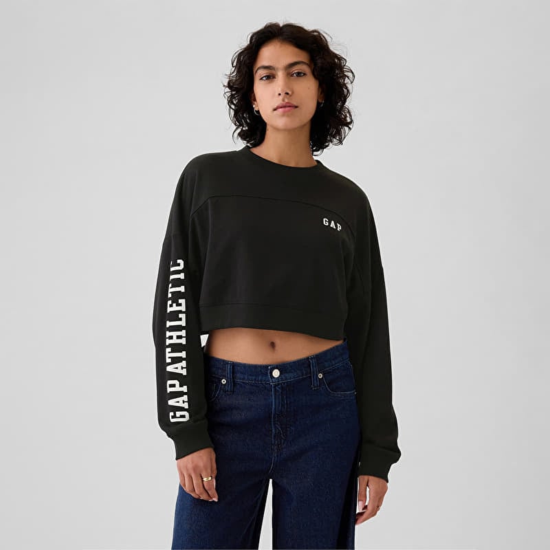 Sweatshirt GAP Crop Sweatshirt True Black