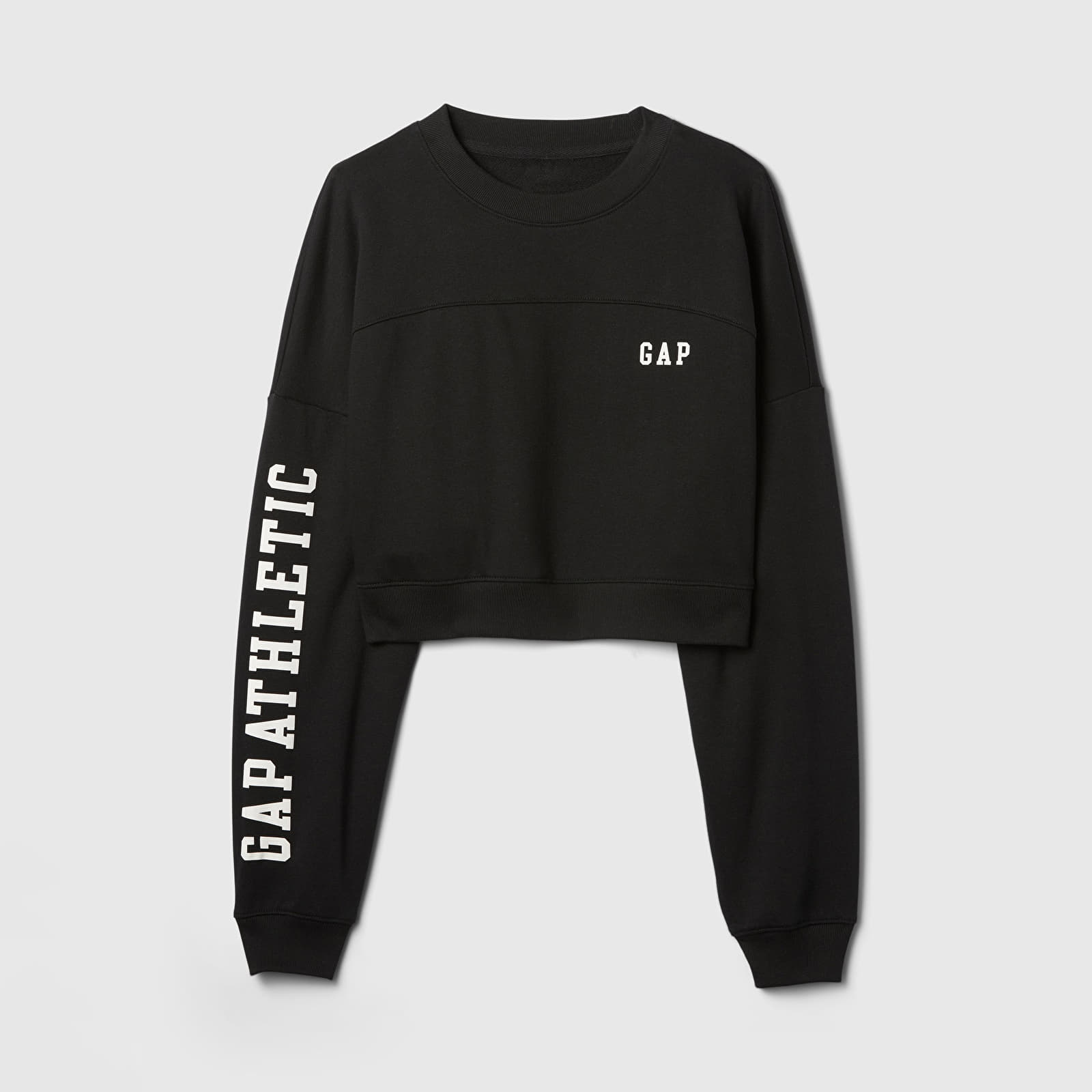 Sudaderas de mujer GAP Crop Sweatshirt True Black