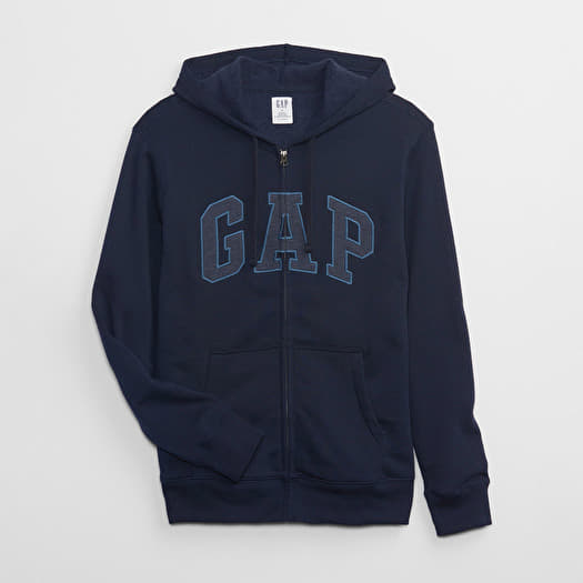Men's sweatshirts GAP Logo Fullzip Hoodie Tapestry Navy | Queens Men's sweatshirts GAP Logo Fullzip Hoodie Tapestry Navy | Queens