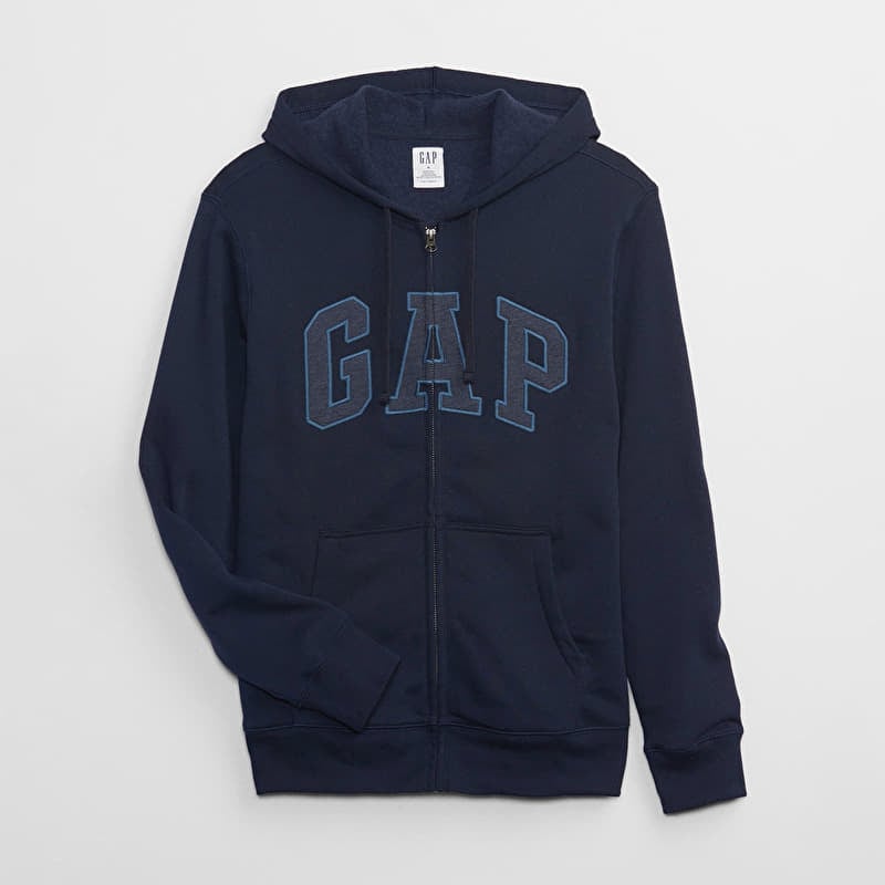 GAP Logo Fullzip Hoodie Tapestry Navy | Queens