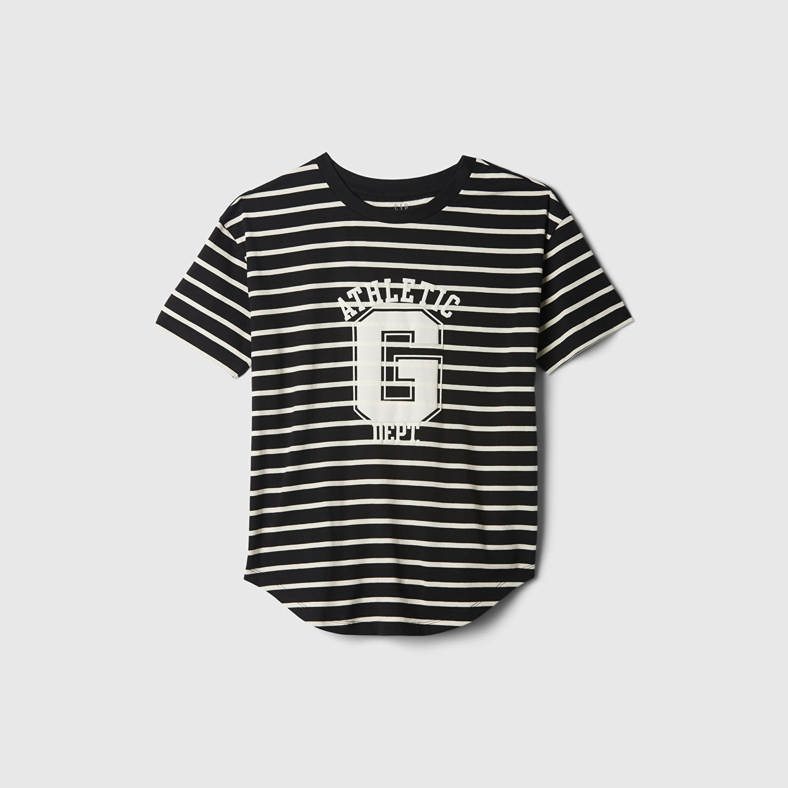 Women's T-shirts GAP Shortsleeve Logo Tee Ivory Black Stripe