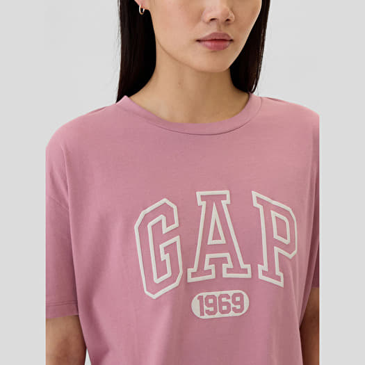 Dames T shirts GAP Shortsleeve Logo Tee Lilas Pink Queens