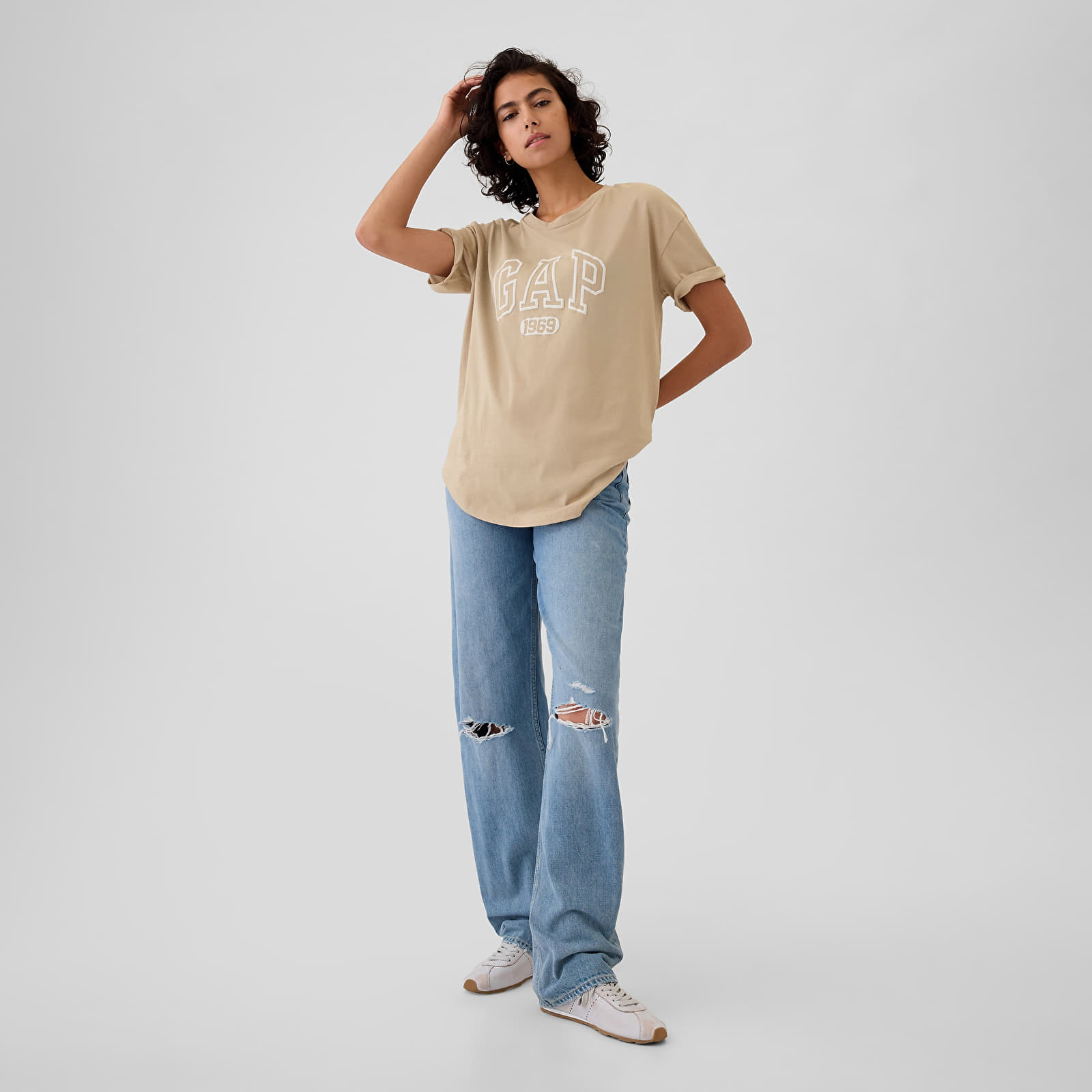 Women's T-shirts GAP Shortsleeve Logo Tee Khaki