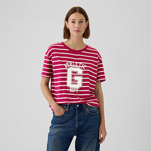 T-shirt GAP Shortsleeve Logo Tee Red Stripes