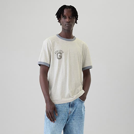 Φανελάκι GAP Logo Tee Oatmeal Heather