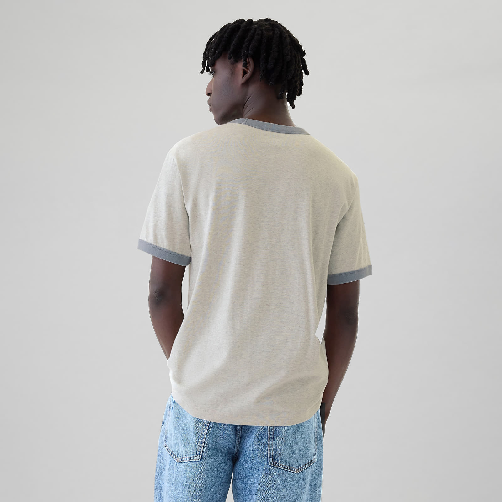 Camisetas hombre GAP Logo Tee Oatmeal Heather