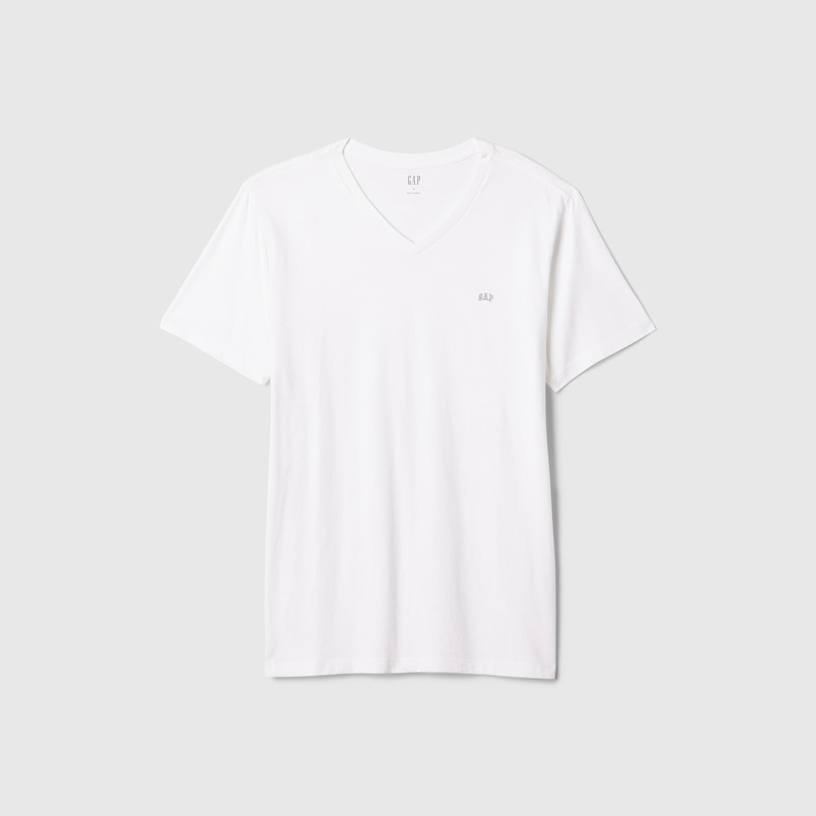 Camisetas hombre GAP Micro Logo Vneck Tee White Global