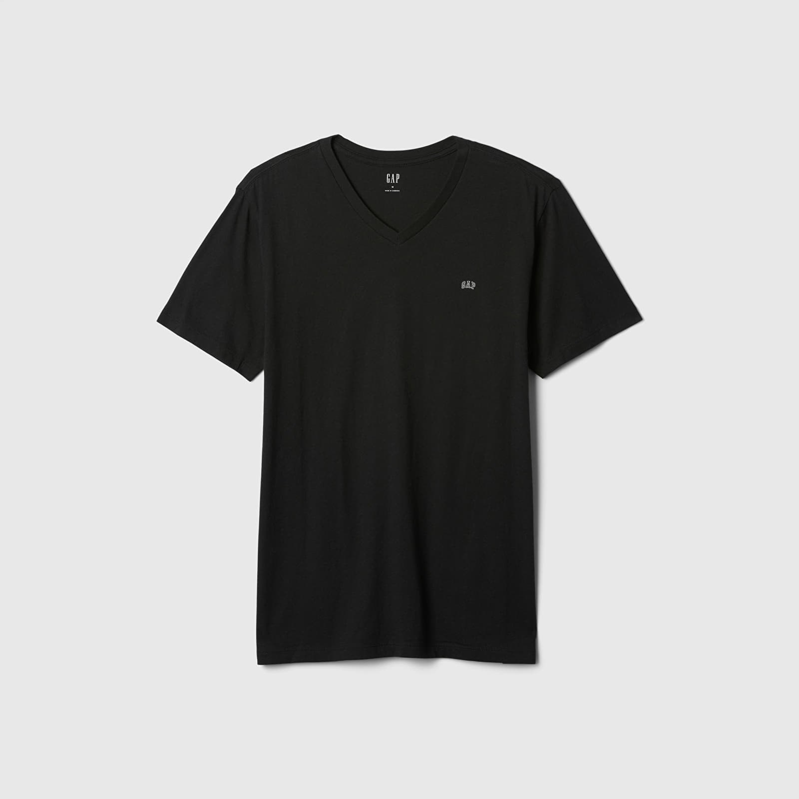 Camisetas hombre GAP Micro Logo Vneck Tee True Black