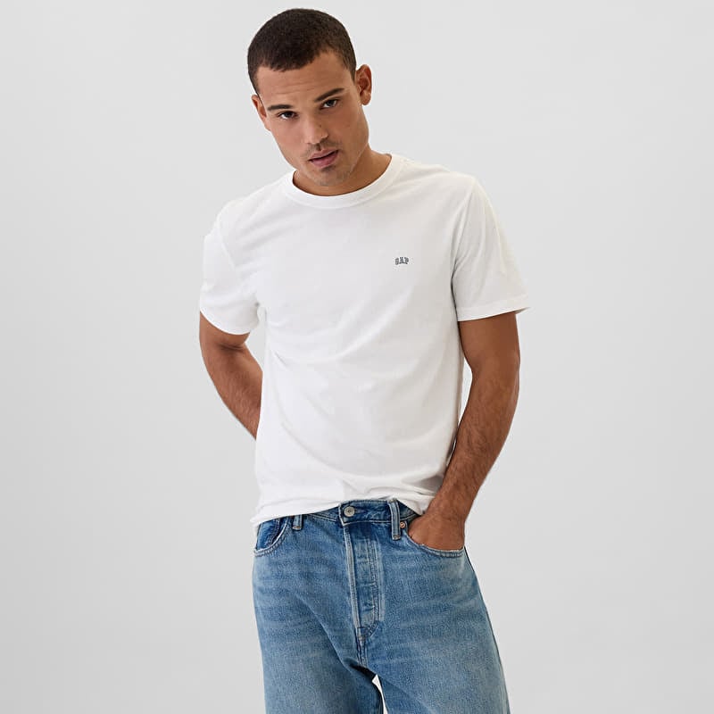 Póló GAP Micro Logo Crew White Global