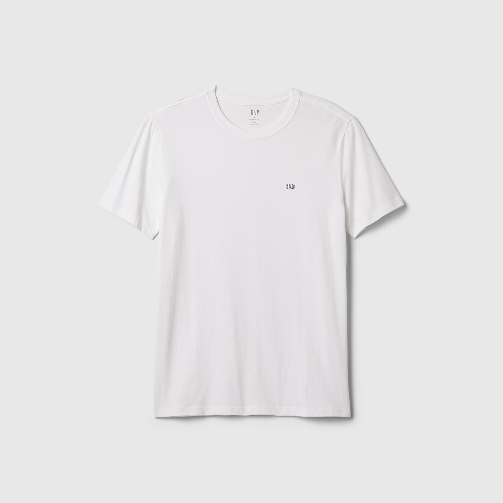 Camisetas hombre GAP Micro Logo Crew White Global