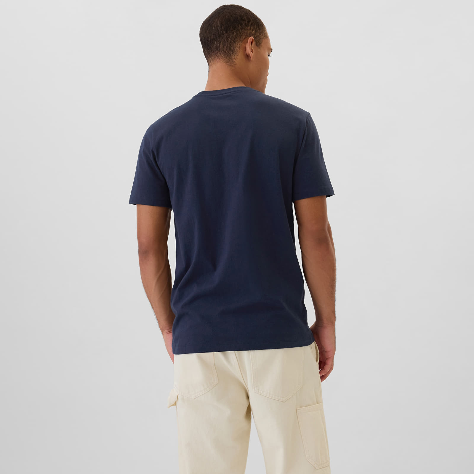 Heren T-shirts GAP Micro Logo Crew Tapestry Navy