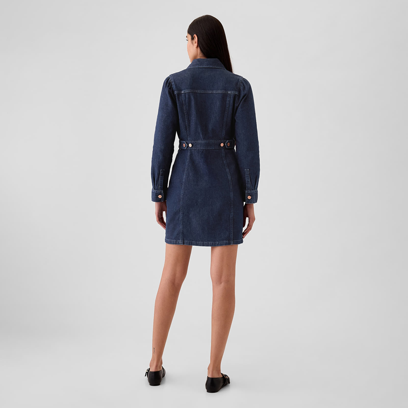 Vestido GAP Denim Dress Dark Wash Indigo