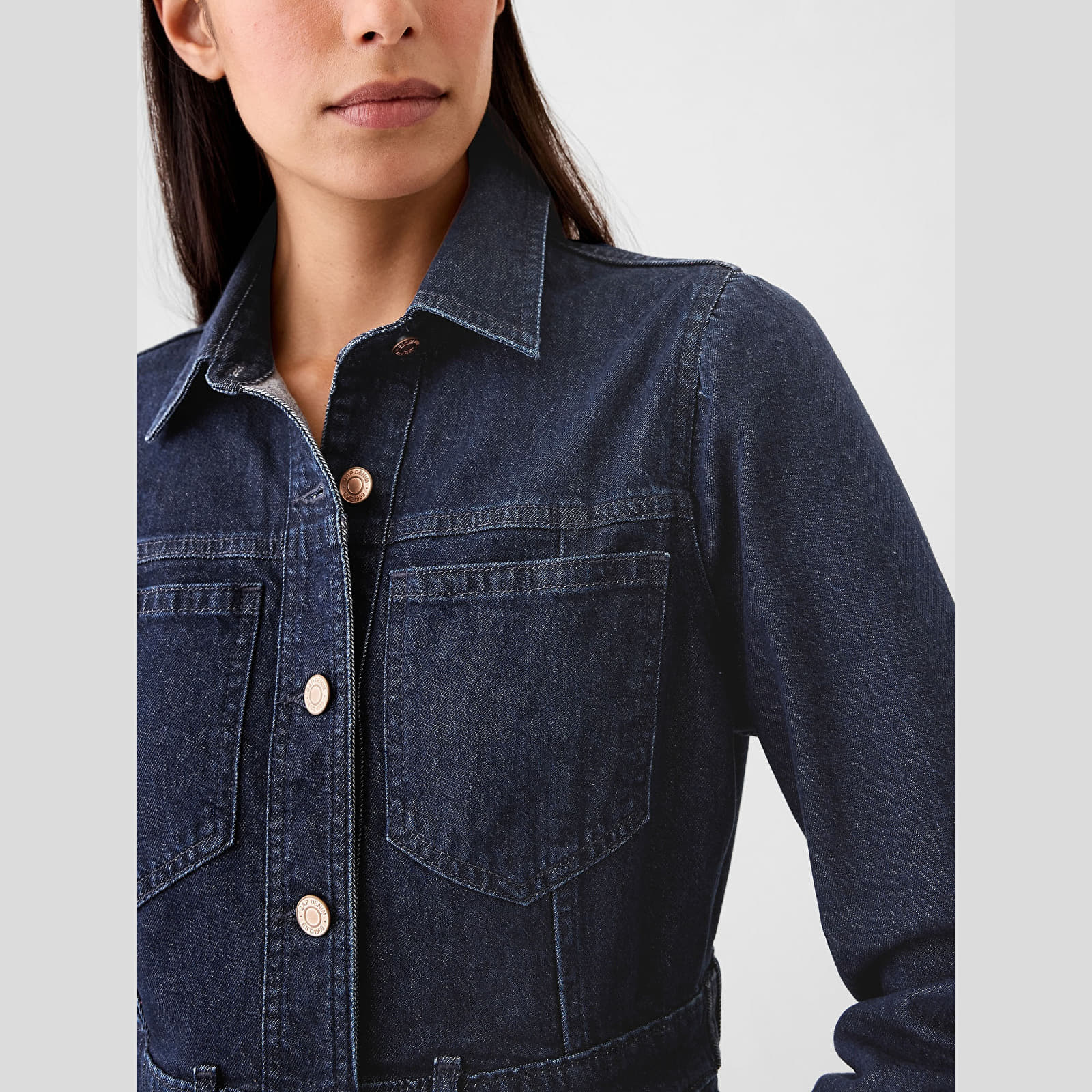 Vestido GAP Denim Dress Dark Wash Indigo