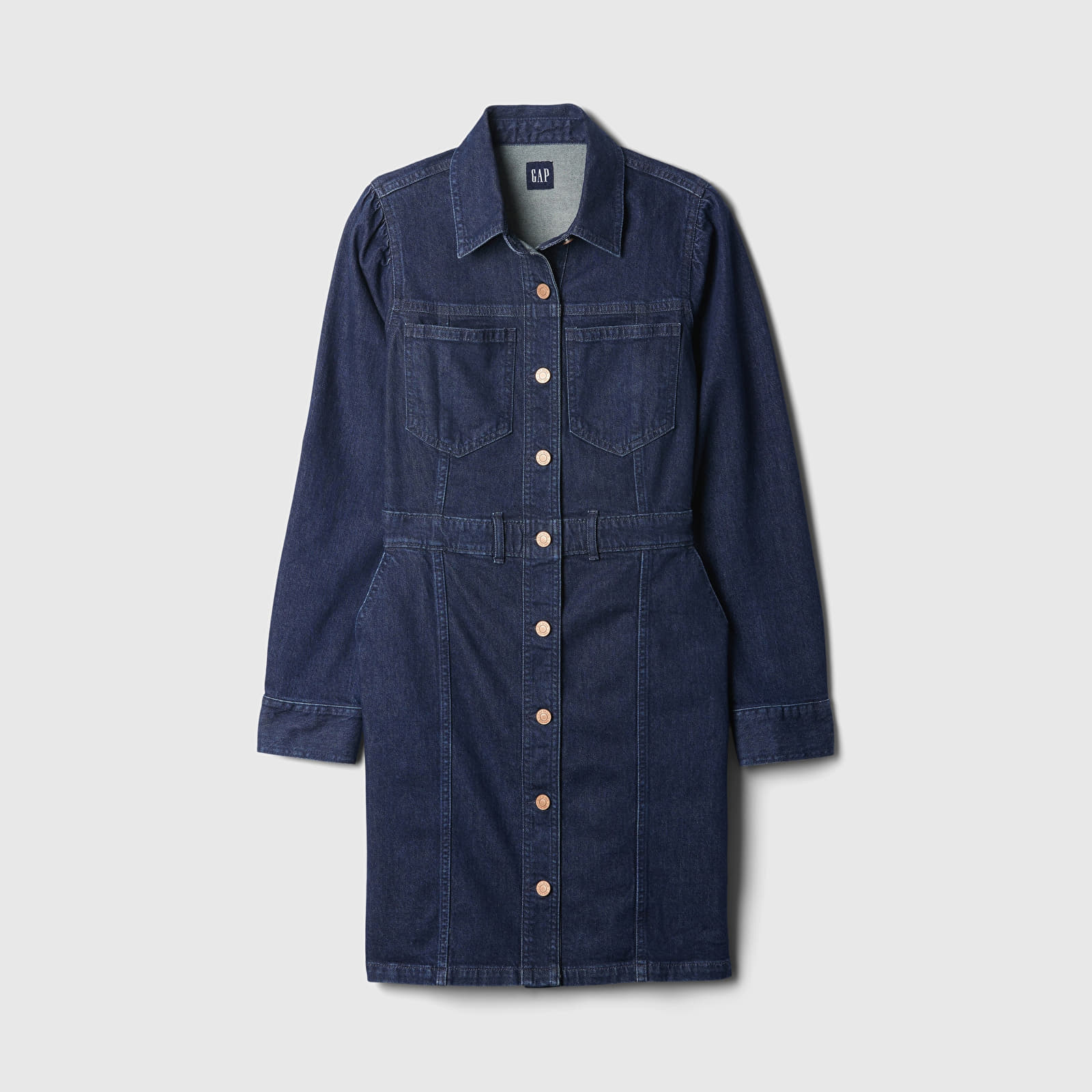Vestido GAP Denim Dress Dark Wash Indigo