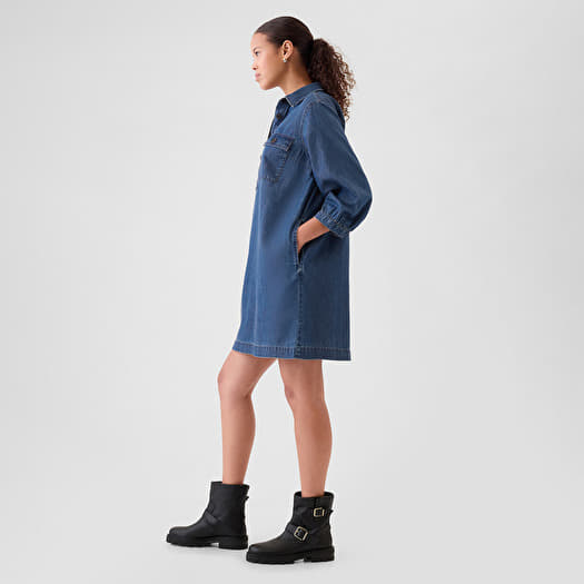 GAP Denim Dress Dark Wash Indigo | Queens GAP Denim Dress Dark Wash Indigo | Queens