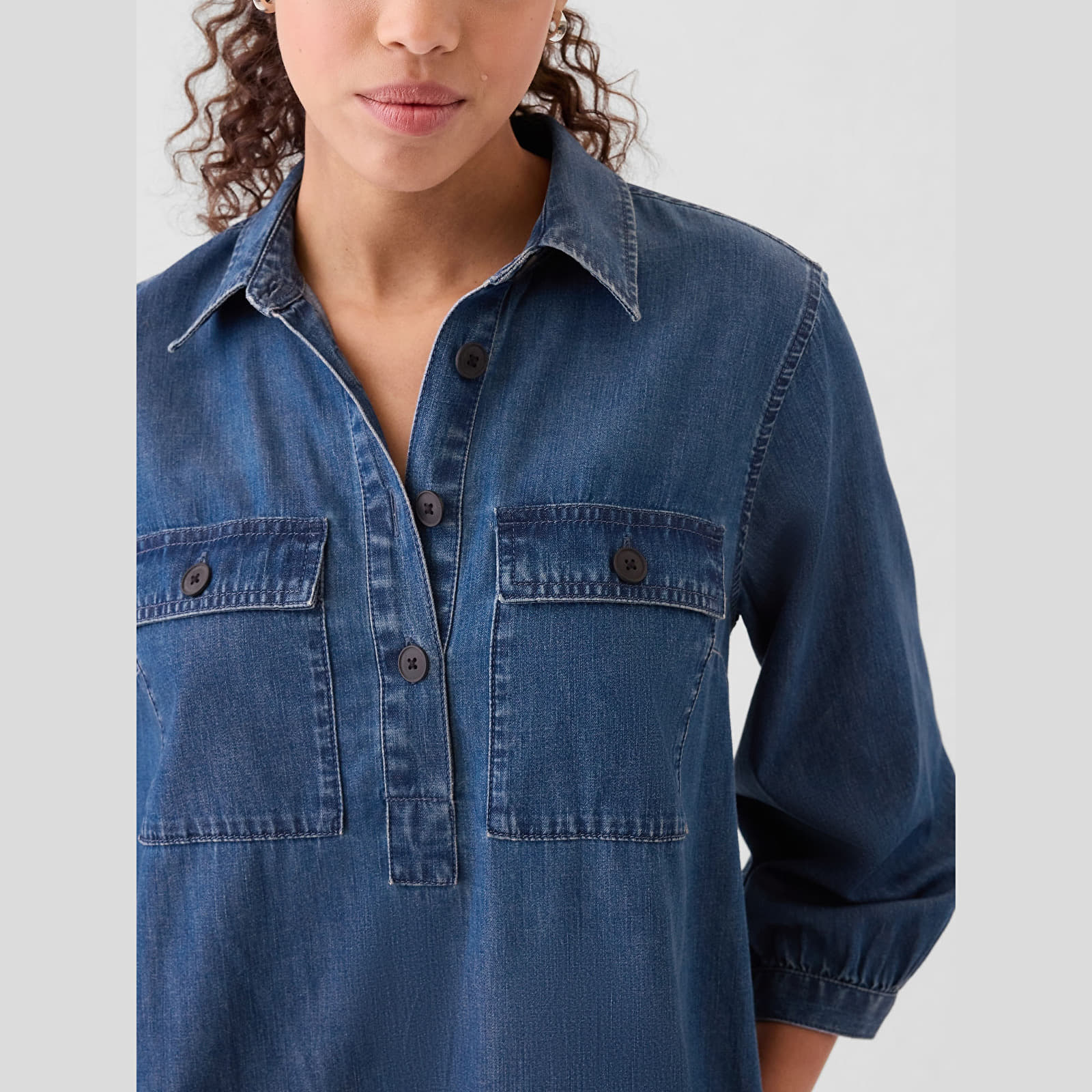 Dresses GAP Denim Dress Dark Wash Indigo