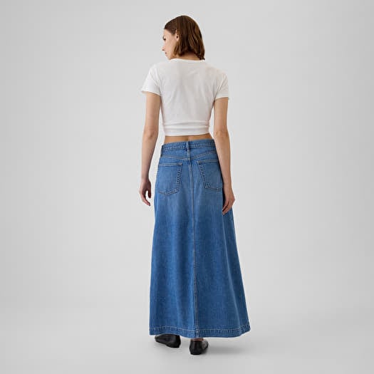 Long denim skirt gap clearance
