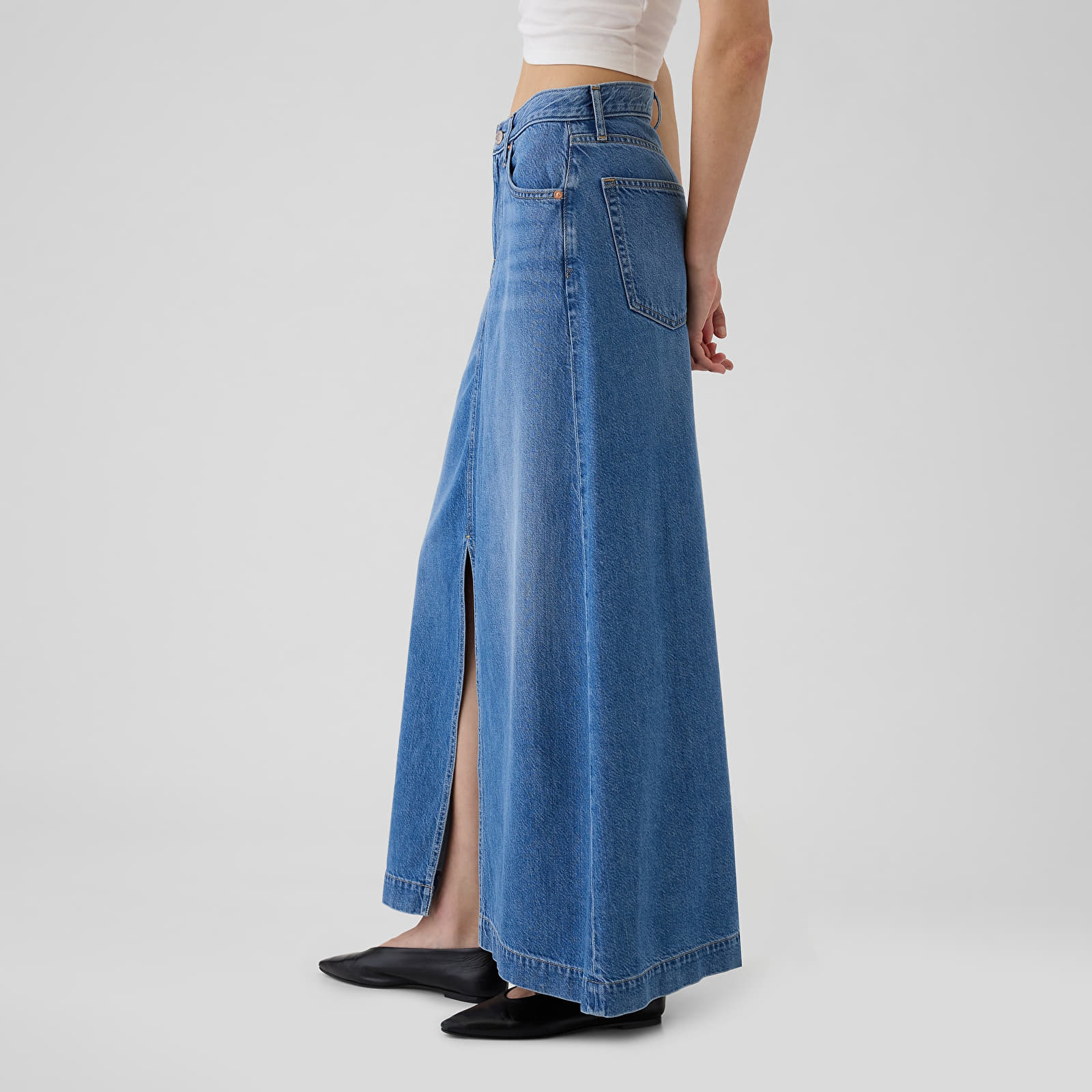 Skirts GAP Denim Maxi Skirt Light Wash Indigo