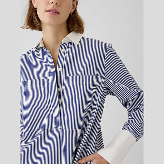 gap blue shirt dress GAP DESIGNED & CRAFTED Blue BUTTON FRONT Short SLEEVE SHIRT DRESS XS 100% COTTON