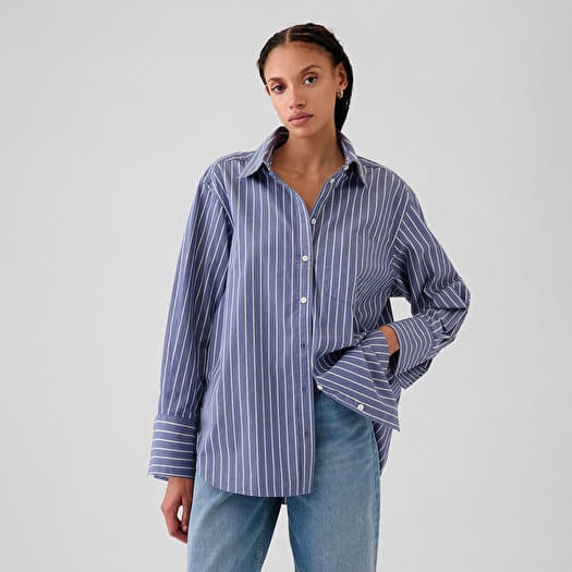 GAP Stripy  Big Shirt Blue Green Stripe