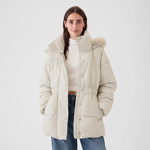 GAP Puffer Midi Coat Regular Grey