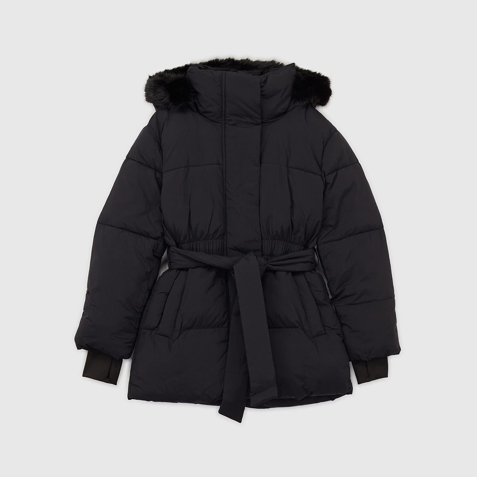 Women's jackets GAP Puffer Midi Coat Black