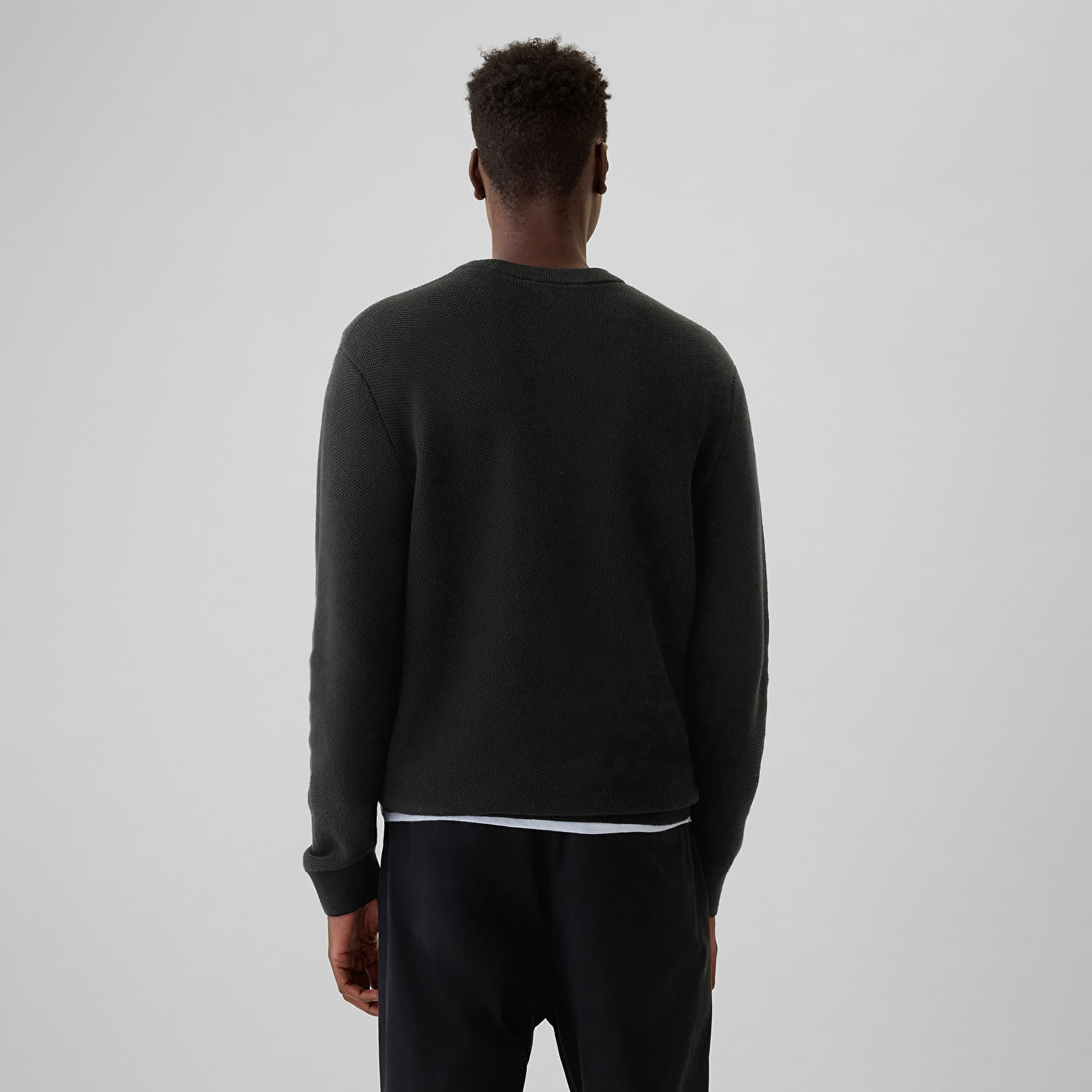 Vīriešu džemperi GAP Crew Texture True Black