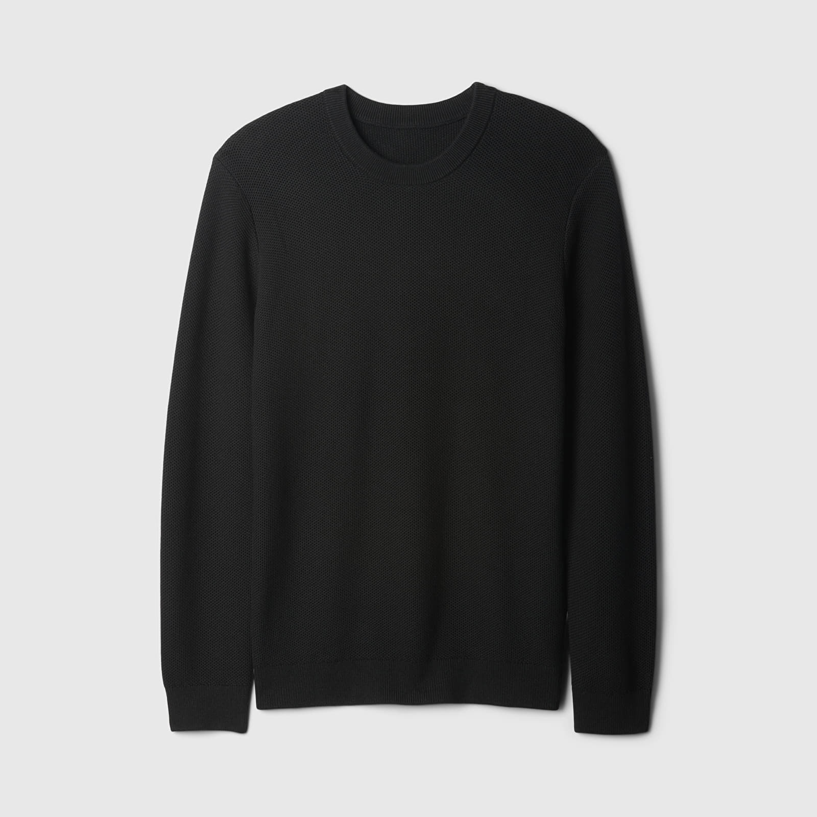 Vīriešu džemperi GAP Crew Texture True Black
