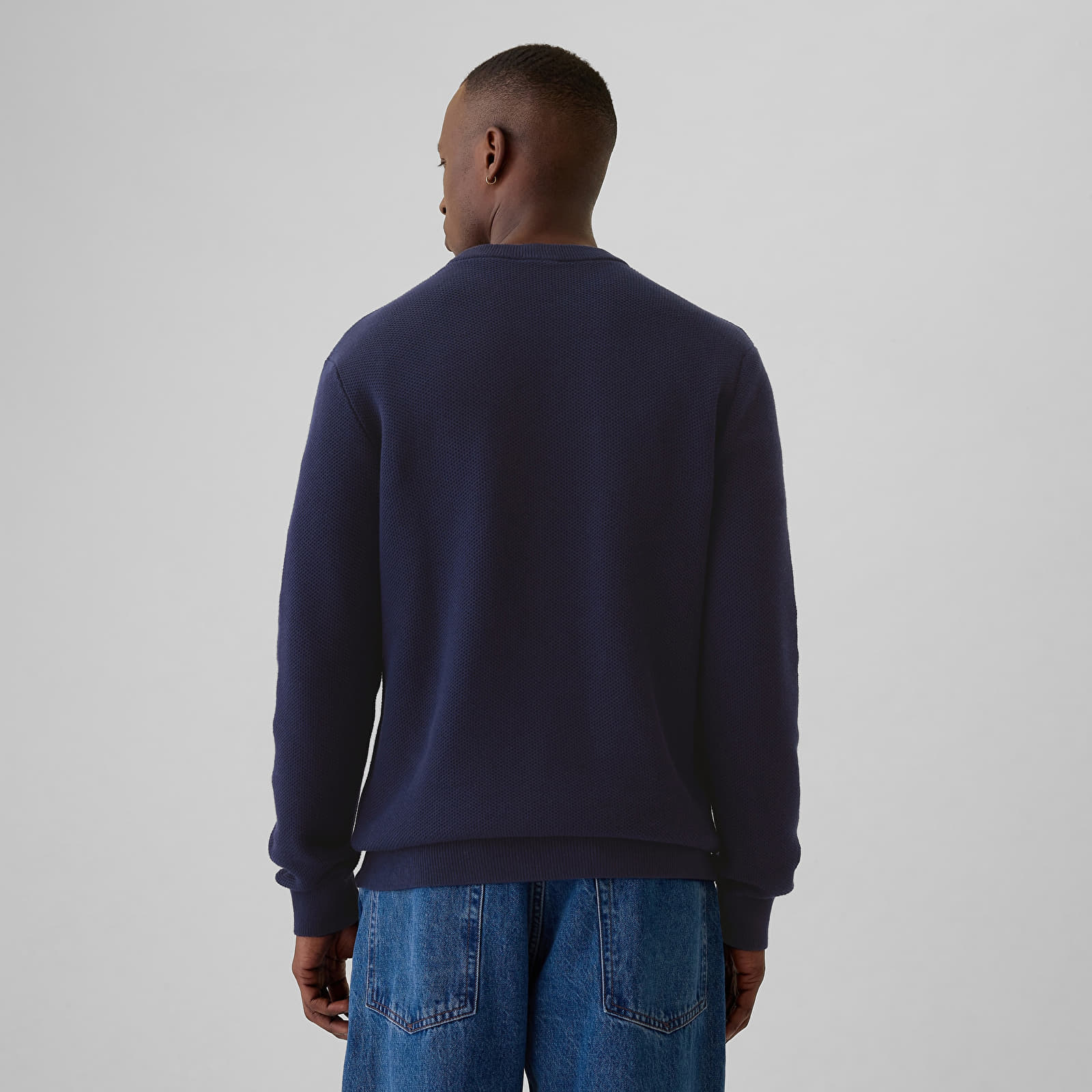 Ανδρικά πουλόβερ GAP Crew Texture Navy Uniform